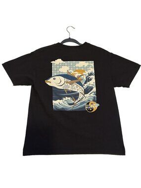 T&C Town and Country Surf Designs Hawaii Yellow Fin Tuna Waves T Shirt Medium